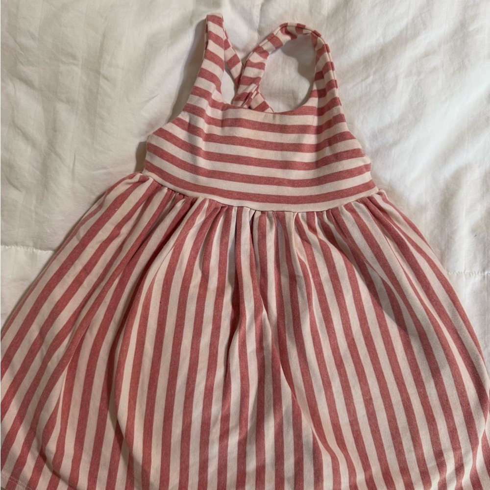 LuLa and roo Pink and White Striped dress